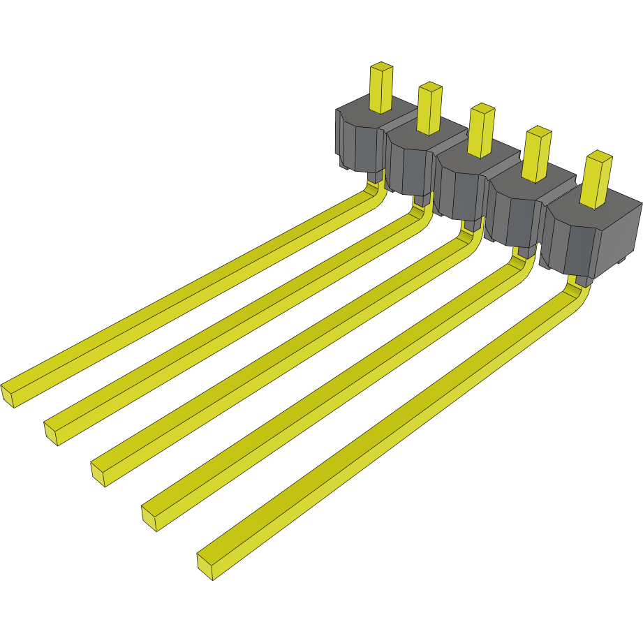 Samtec-MTSW-105-11-G-S-074-RA Steckverbinderleisten und Leiterplattenbuchsen Conn Unshrouded Header HDR 5 POS 2.54mm Solder RA Side Entry Thru-Hole Bulk