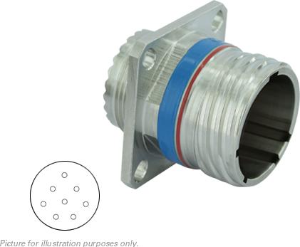 SOURIAU-8D017F08PD-LC Steckverbinder, rund Conn Circular PIN 8 POS Crimp ST Flange Mount 8 Terminal 1 Port