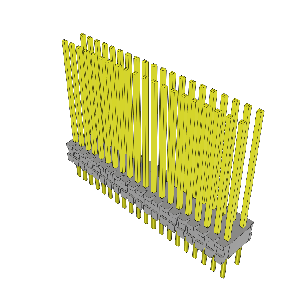 Samtec-TMS-120-59-S-D Steckverbinderleisten und Leiterplattenbuchsen Conn Unshrouded Header HDR 40 POS 1.27mm Solder ST Top Entry Thru-Hole Tube