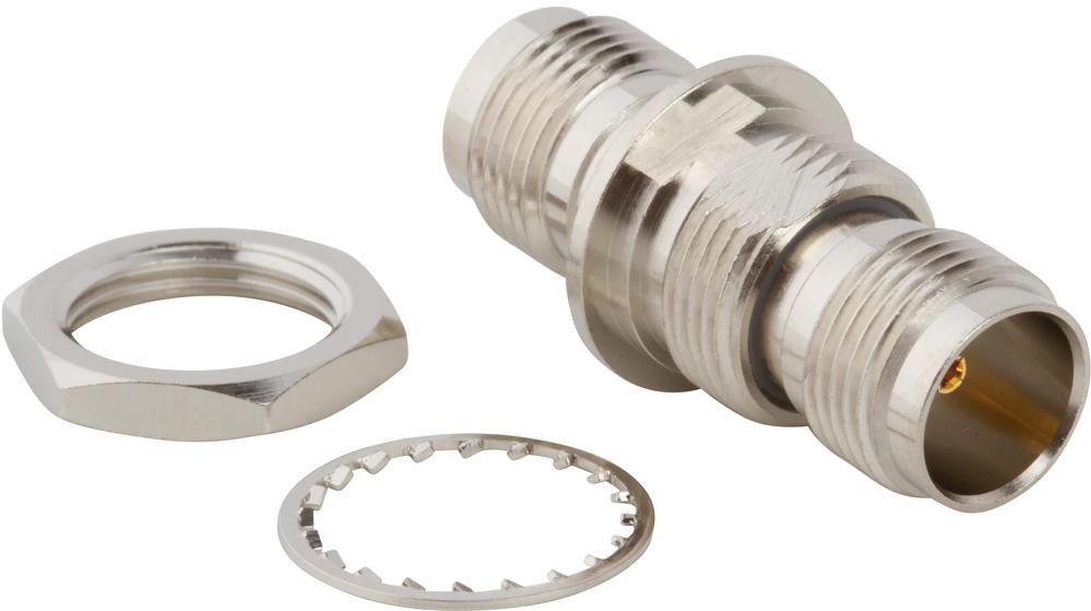 Amphenol RF-122347 Raccordement FR Conn TNC Adapter 0Hz to 1GHz 75Ohm ST Panel Mount RCP/RCP Gold