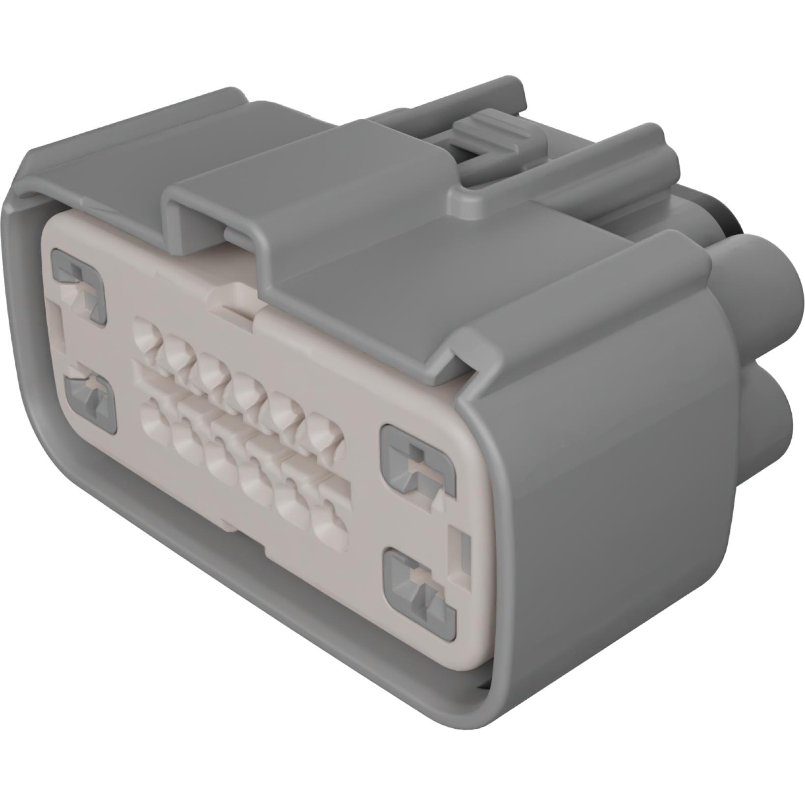 Molex-0349851602 Einzeladersteckverbinder, Gehäuse Conn Housing RCP 16 POS 3.5mm Crimp ST Cable Mount Gray MX 150™ Carton