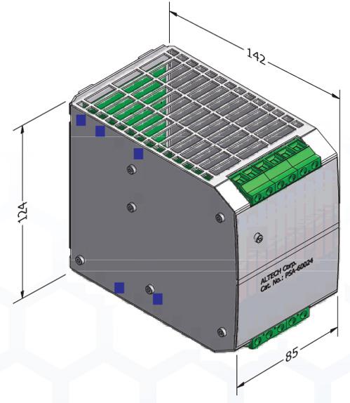 Altech Corporation-PSA-60024 Alimentazione da CA a CC AC/DC Power Supply Single-OUT 24V 25A 600W