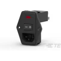 TE Connectivity-9-6609955-9 Spannungsversorgungseingangsmodule Power Entry Module Unfiltered M 3 POS (115VAC/230)VACVAC 10A/Contact Fuse/Switch/Voltage Selector RA 1 Port