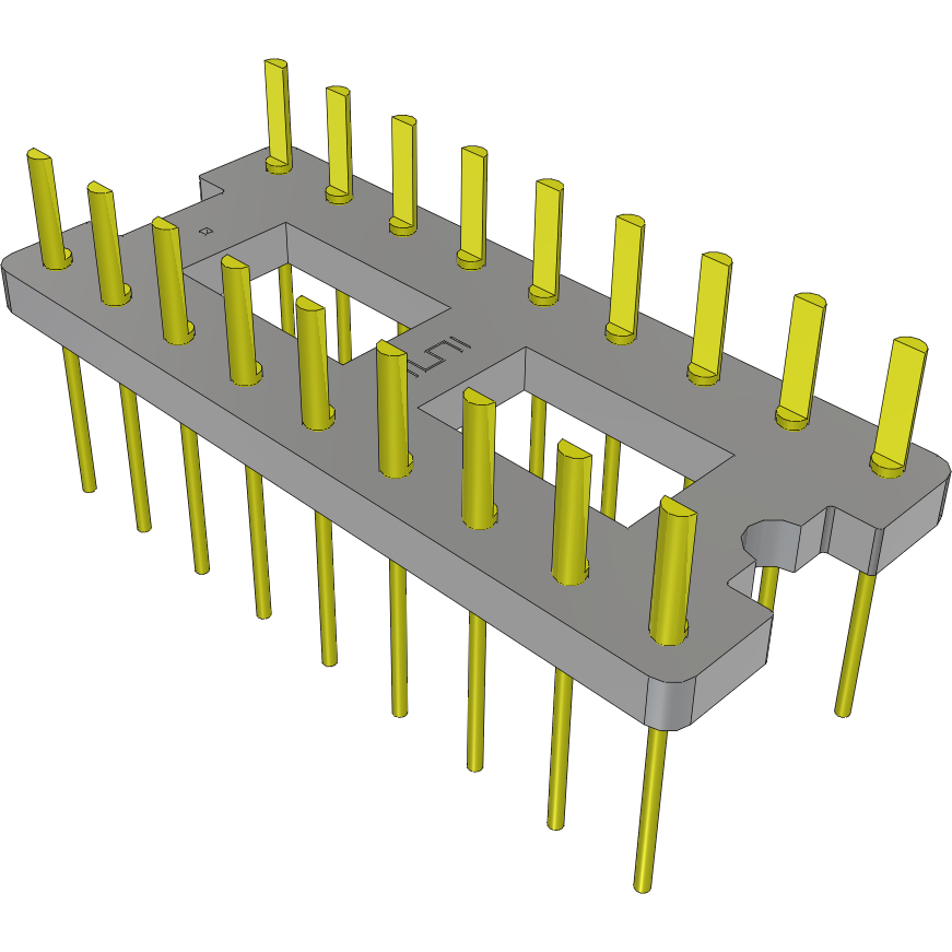 Samtec-APO-318-T-C Prise de raccordement Conn DIP Adapter HDR 18 POS 2.54mm ST Thru-Hole Bulk