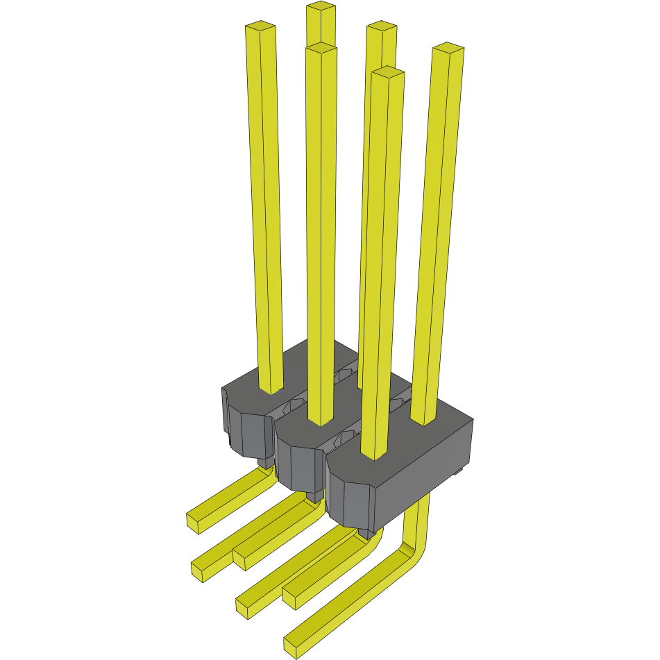 Samtec-MTSW-103-10-T-D-530-RA Steckverbinderleisten und Leiterplattenbuchsen Conn Unshrouded Header HDR 6 POS 2.54mm Solder RA Side Entry Thru-Hole Bulk