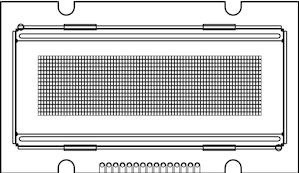 Vishay-OLED-076H016A-RPP5N00000 OLED-Module OLED Module 76x16Pixels Red OLED Display Graphic Display Parallel Interface 5V 15-Pin