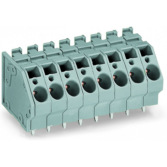 WAGO-745-310 Steckverbinder, Klemmenblöcke Conn Terminal Block 10 POS 7.5mm Solder 45° Thru-Hole 41A Box