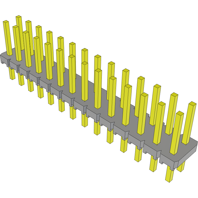 Samtec-MTLW-114-07-S-D-240 Steckverbinderleisten und Leiterplattenbuchsen Conn Unshrouded Header HDR 28 POS 2.54mm Solder ST Top Entry Thru-Hole Bulk