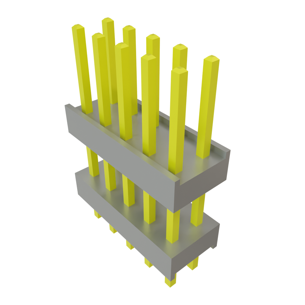 Samtec-DW-05-09-L-D-370 Cabezales del conector y receptáculos PCB Conn Board Stacker HDR 10 POS 2.54mm Solder ST Top Entry Thru-Hole Bulk