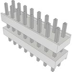 Conn Board Stacker HDR 16 POS 2.54mm Solder ST Top Entry Thru-Hole Bulk