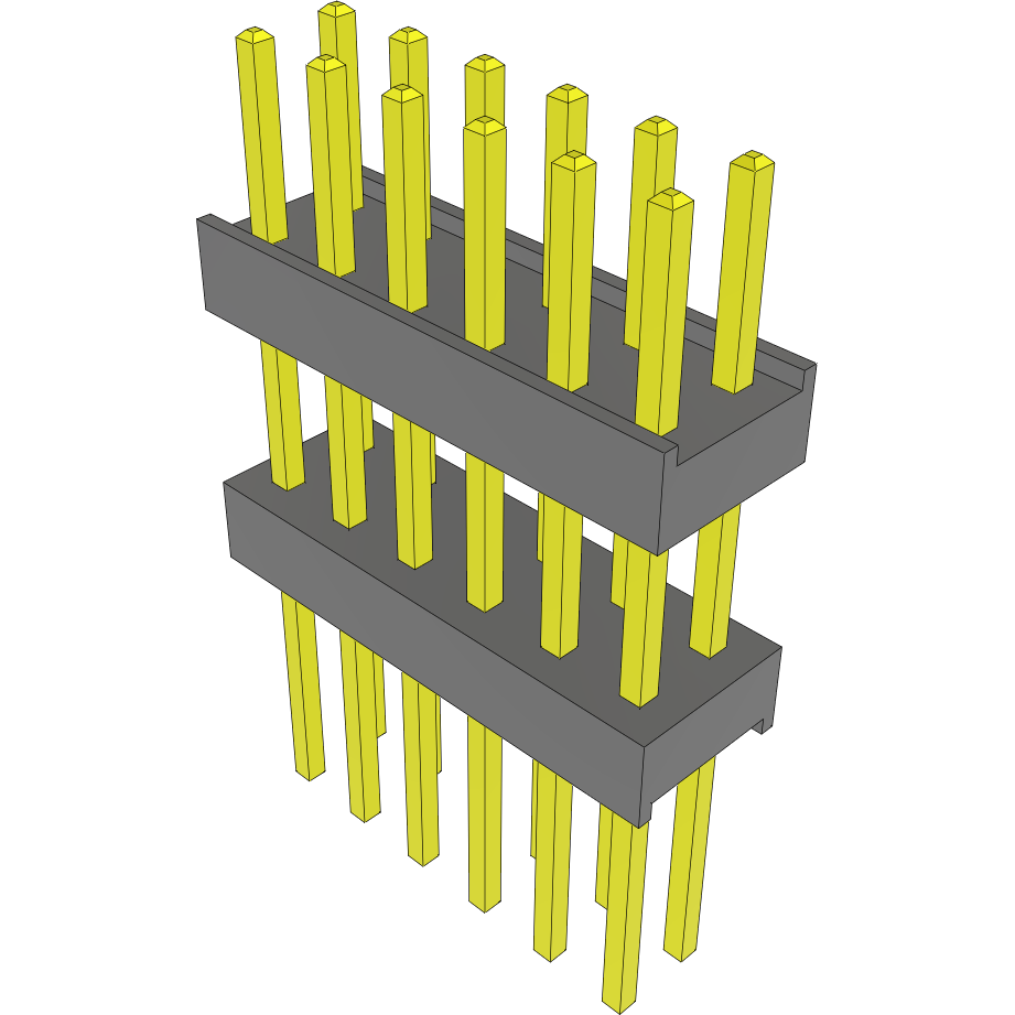 Samtec-EW-06-11-T-D-410 Piastre connettori e prese PCB Conn Board Stacker HDR 12 POS 2.54mm Solder ST Top Entry Thru-Hole Bulk