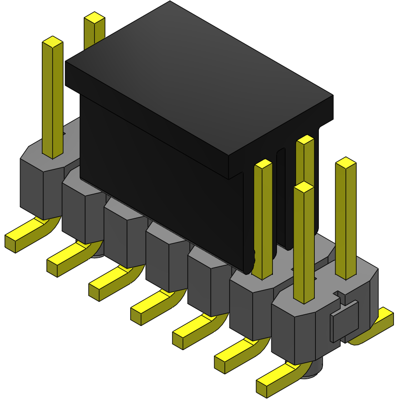 Samtec-TSM-107-01-T-DV-A-P-TR Steckverbinderleisten und Leiterplattenbuchsen Conn Unshrouded Header HDR 14 POS 2.54mm Solder ST Top Entry SMD T/R
