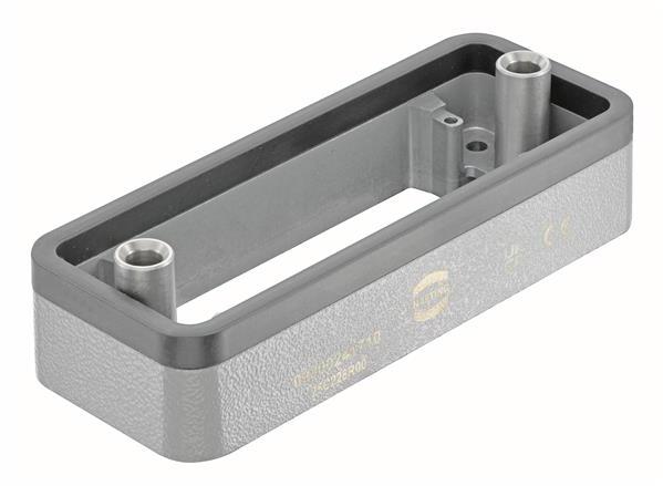 HARTING-09300241710 Accessori per connettori Connector Accessories Docking Frame Straight Aluminum Die Cast/Stainless Steel/Nitrile Butadiene Rubber Dust Gray Powder
