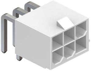 CnC Tech, LLC-4282-1-0200-06-SP Embases de raccordement et réceptacles PCB Conn Wire to Board M 6 POS 4.2mm Solder RA Side Entry Thru-Hole Tray