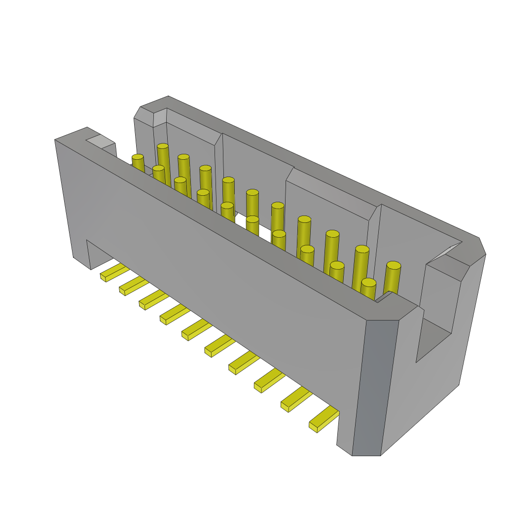 Samtec-TFML-110-02-H-D-TR Connector Headers and PCB Receptacles Conn Shrouded Header (4 Sides) HDR 20 POS 1.27mm Solder ST Top Entry SMD TIGER EYE™ T/R