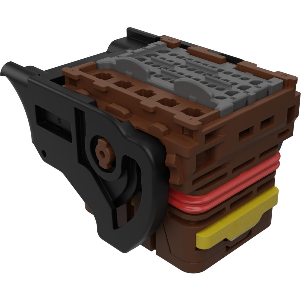 Molex-0643211019 Connector Discrete Wire Housing Conn Housing RCP 53 POS 2.54mm/3.5mm/7mm Crimp ST Cable Mount Brown Carton