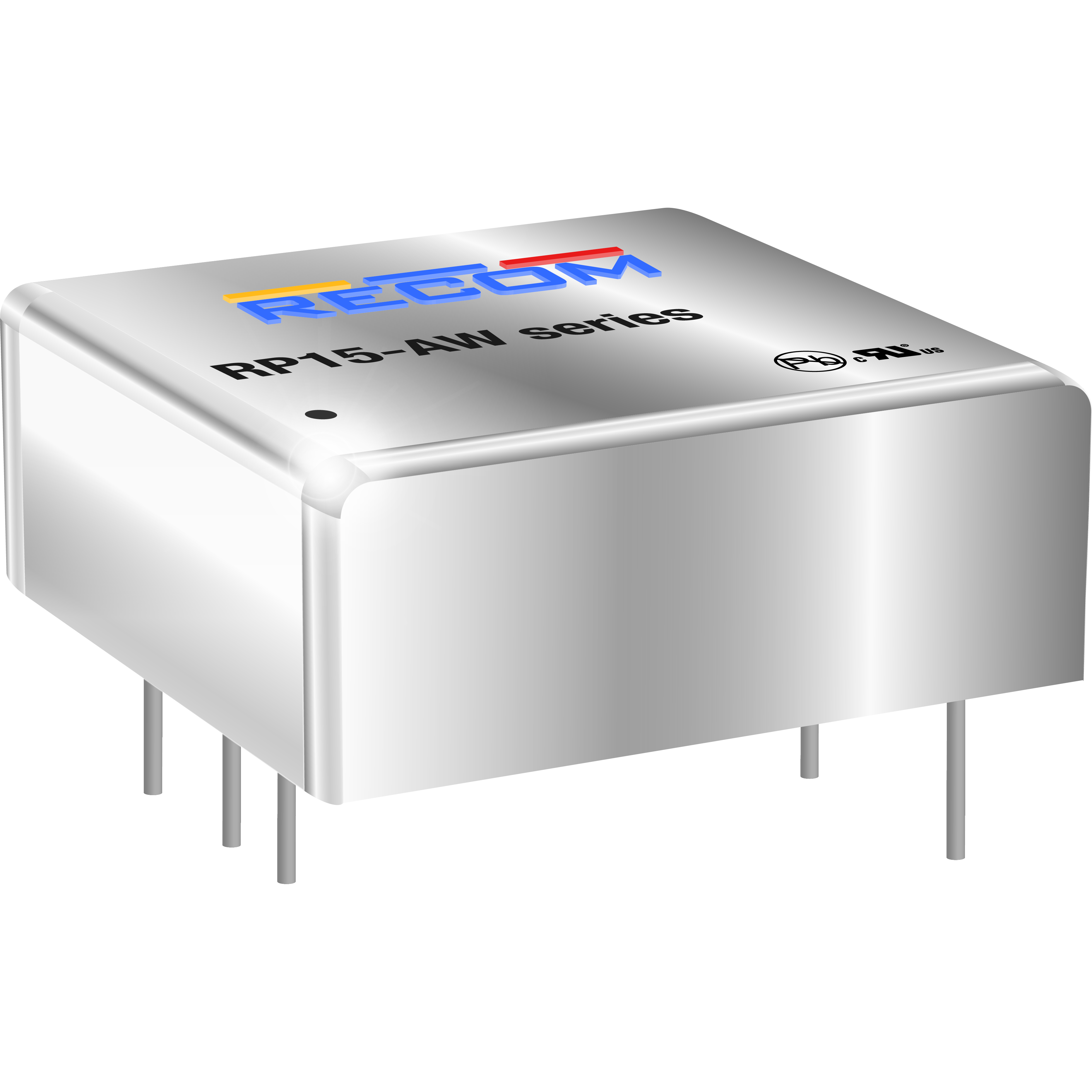 RECOM Power GmbH-RP15-4812DAW/N DC to DC Converter and Switching Regulator Module Module DC-DC 48VIN 2-OUT -12V/12V -0.625A/0.625A 15W 6-Pin Tube