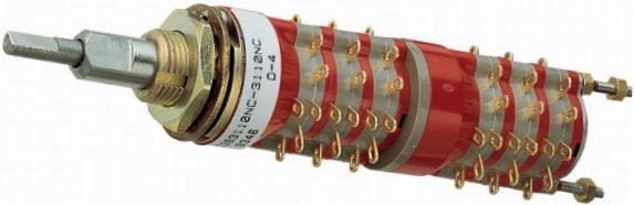 Grayhill-71C361102N-1102N Interruptor giratorio Switch Rotary SPDT 2 Flatted Shaft Solder Lug 0.3A 115VAC 30VDC