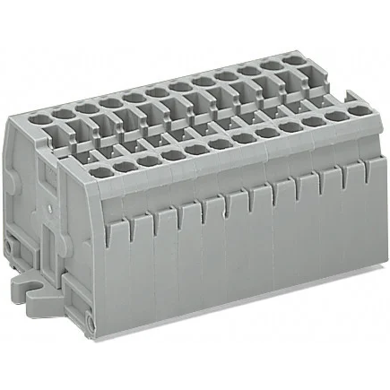 WAGO-869-232 Steckverbinder, Klemmenblöcke Compact Block Terminal Strip, with fixing flanges M4, for screw or similar mounting types, Fixing hole 4.2 mm Dia, 2-Pole