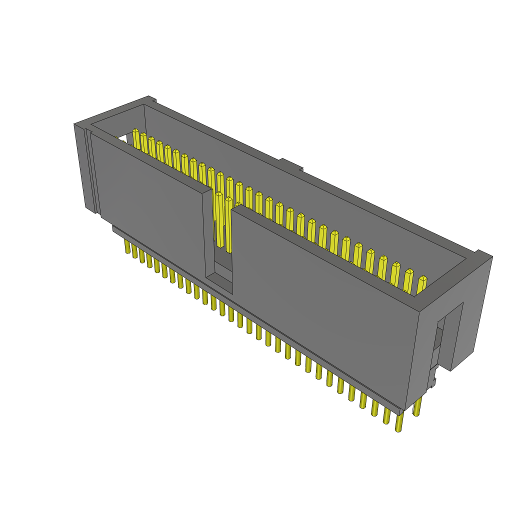 Samtec-ZML-130-01-S-D Steckverbinderleisten und Leiterplattenbuchsen Conn Elevated Shrouded Header HDR 60 POS 1.27mm Solder ST Thru-Hole Bulk