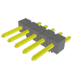 Samtec-TSM-105-01-T-SH-A-TR Connector Headers and PCB Receptacles Conn Unshrouded Header HDR 5 POS 2.54mm Solder RA Side Entry SMD T/R