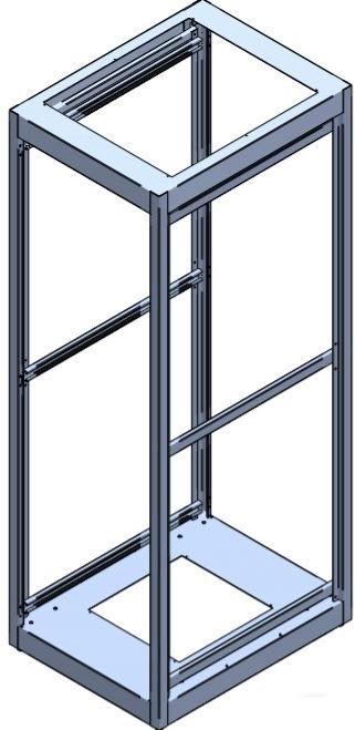 Hammond Manufacturing-C2F247836BK1 Cajas, compartimentos y anaqueles Black Steel Open Frame Rack