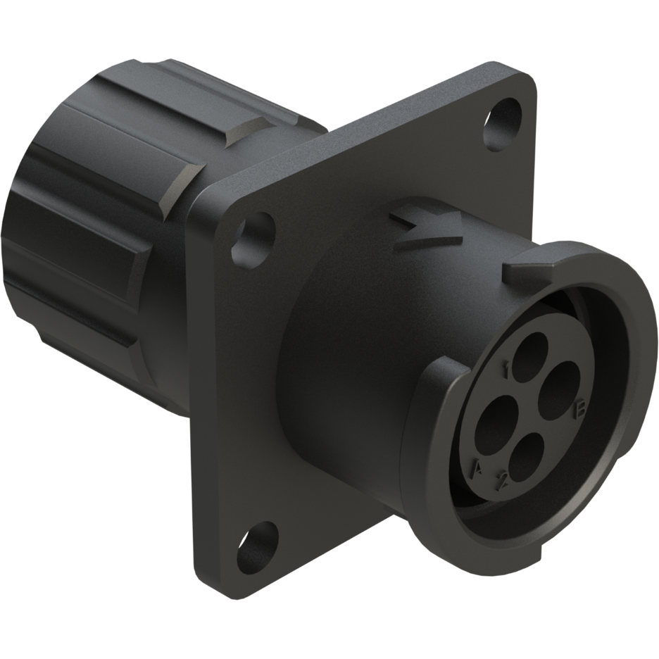 Amphenol-FLS010N2SHEC03 Connecteur circulaire Conn Circular SKT 4 POS Crimp ST Flange Mount 4 Terminal 1 Port Bag