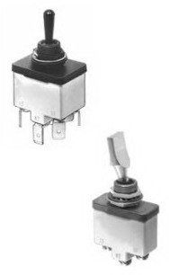 Apem Components-3549001N000 Interruptor de palanca Switch Toggle ON OFF ON DPDT Round Lever Screw 15A 250VAC 28VDC 372.85VA Panel Mount with Threads