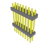 Conn Board Stacker HDR 16 POS 2.54mm Solder ST Top Entry Thru-Hole Bulk