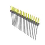 Conn Unshrouded Header HDR 18 POS 2.54mm Solder ST Top Entry Thru-Hole Bulk