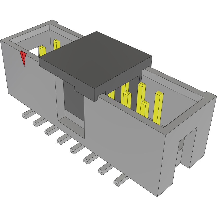 Samtec-HTST-108-01-S-DV-P-TR Steckverbinderleisten und Leiterplattenbuchsen Conn Shrouded Header (4 Sides) HDR 16 POS 2.54mm Solder ST Top Entry SMD T/R