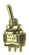 knitter-switch-MTE106H Basculeur de commutateur Switch Toggle Mom OFF ON SPDT Round Lever Solder Tag 6A 250VAC 30VDC Panel Mount with Threads