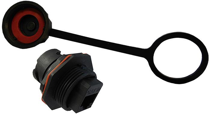 Bel Fuse-SS-60400-025 Raccordement téléphone et télécom Conn RJ-45 Coupler F 8 POS Screw ST Panel Mount 8 Terminal 8 Port SealJack™ Cat 5e