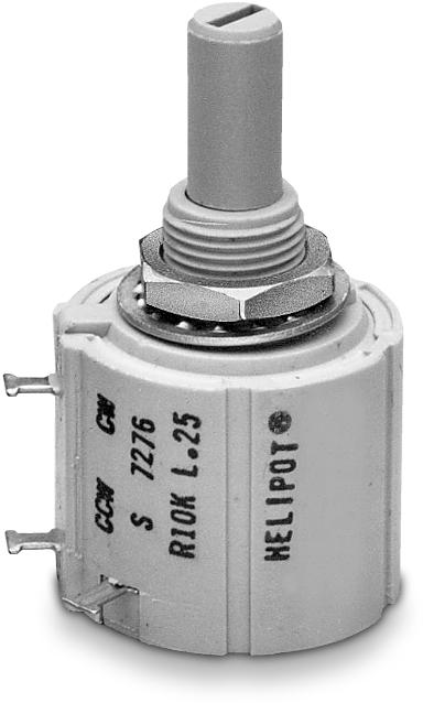 BI Technologies-8143R5KL.25 Compensatore del resistori, potenziometri e reostati Res POT 5K Ohm 10% 2W 10(Elec)/10(Mech)Turns 3.17mm (31.75 X 23.4 X 27.58mm) Turret Panel Mount Clamshell