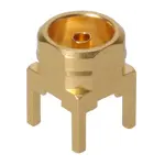 Conn MBX 0Hz to 6GHz 50Ohm Solder ST Thru-Hole RCP Gold Over Nickel Phosphorus T/R