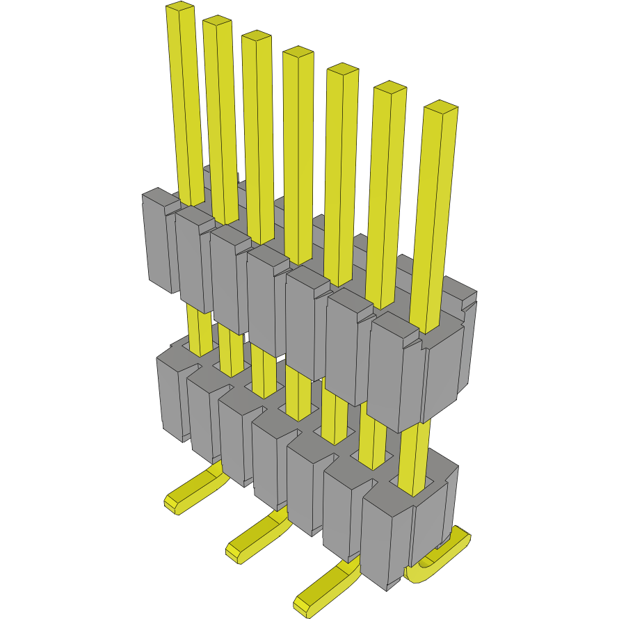 Samtec-HDWM-07-57-S-S-350-SM Connector Headers and PCB Receptacles Conn Board Stacker HDR 7 POS 1.27mm Solder ST SMD Tube