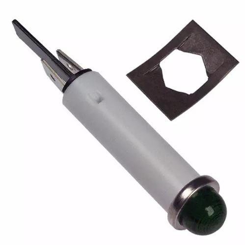 Visual Communications-2191QU5-24V Panel Mount Indicators Panel Mount Indicator Round 0.31" LED 24V Tab Green