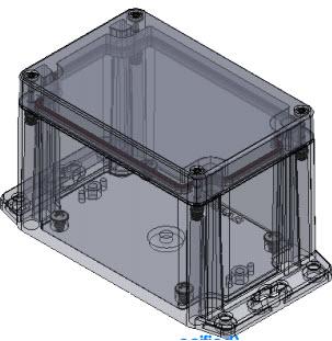 Serpac Electronic Enclosures-RBF53P06C28G Kästen, Gehäuse und Gestelle Clear/Gray Polycarbonate Flange Mount Plastic Box Enclosure with Flanged Base <h4><strong>CALIFORNIA PROPOSITION</strong> ⚠️<strong>65 WARNING</strong>⚠️</h4>