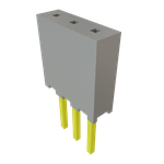 Conn Socket Strip SKT 3 POS 2mm Solder ST Top Entry Thru-Hole Layer