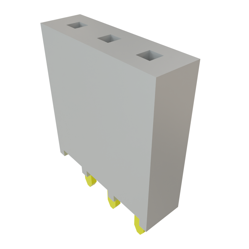 Samtec-MTSW-103-08-L-S-295 Steckverbinderleisten und Leiterplattenbuchsen Conn Unshrouded Header HDR 3 POS 2.54mm Solder ST Top Entry Thru-Hole Bulk
