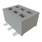Conn Socket Strip SKT 6 POS 1.27mm Solder ST Bottom Entry SMD TIGER CLAW™ Bag