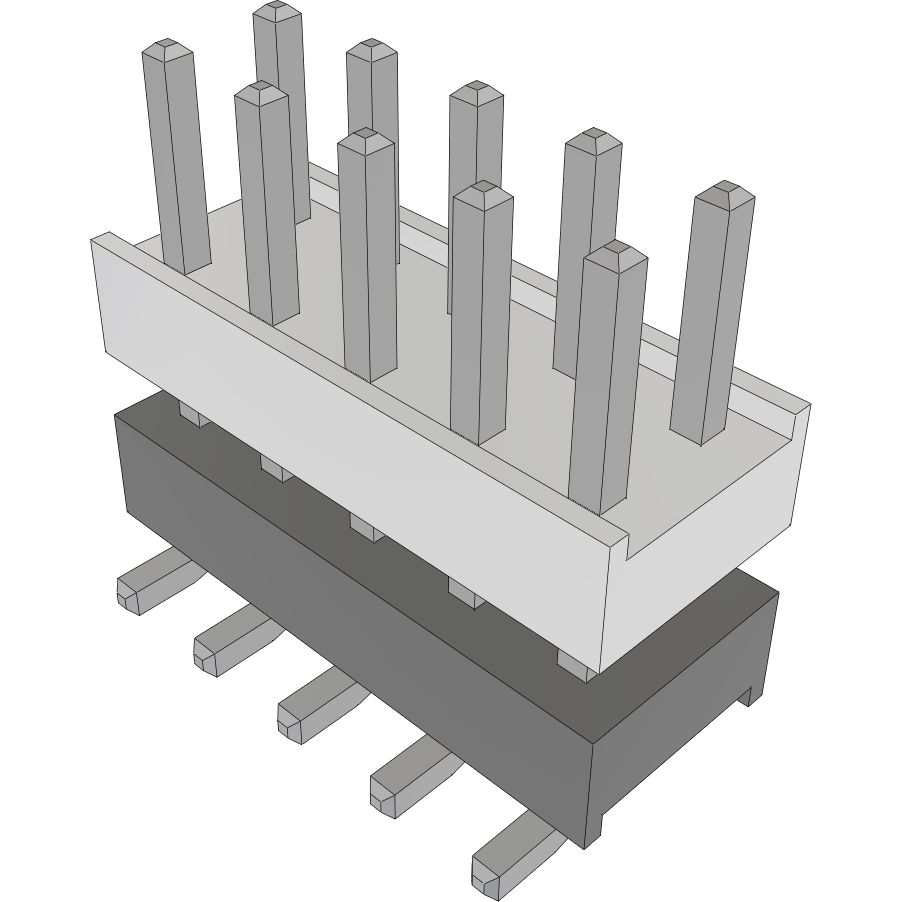 Samtec-HW-05-08-T-D-310-SM Piastre connettori e prese PCB Conn Board Stacker HDR 10 POS 2.54mm Solder ST Top Entry SMD Tube