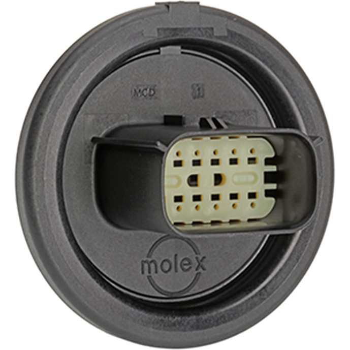 Molex-0348406430 Einzeladersteckverbinder, Gehäuse Conn Housing PL 12Power POS 3.5mm Crimp ST Cable Mount Dark Gray/Natural Bag