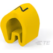 TE Connectivity-EC1306-000 Marcadores de cable Cable Markers Pre-Marked Push On Yellow Reel