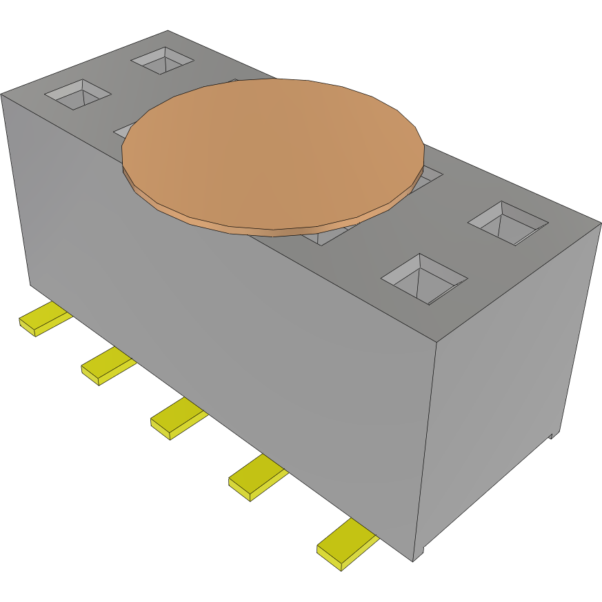 Samtec-TLE-105-01-G-DV-K-FR Cabezales del conector y receptáculos PCB Conn Socket Strip SKT 10 POS 2mm Solder ST SMD T/R