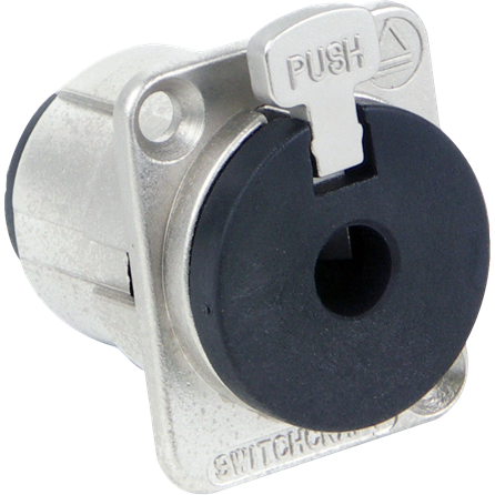 Switchcraft-E111L Conector de audio y video Conn 1/4" Phone Jack F 2 POS Solder ST Panel Mount 2 Terminal 1 Port