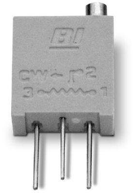 TT Electronics / BI Technologies-66XR500 Res Cermet Trimmer 500 Ohm 10% 0.5W(1/2W) 20(Elec)Turn 2.29mm (11.1 X 5.08 X 10.41mm) Pin Thru-Hole Box