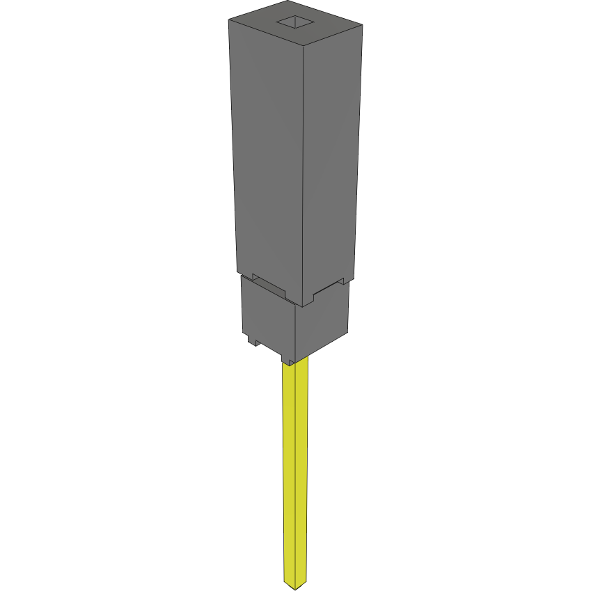Samtec-ESQ-101-39-G-S Steckverbinderleisten und Leiterplattenbuchsen Conn Elevated Socket SKT 1 POS Solder ST Top Entry Thru-Hole Bulk