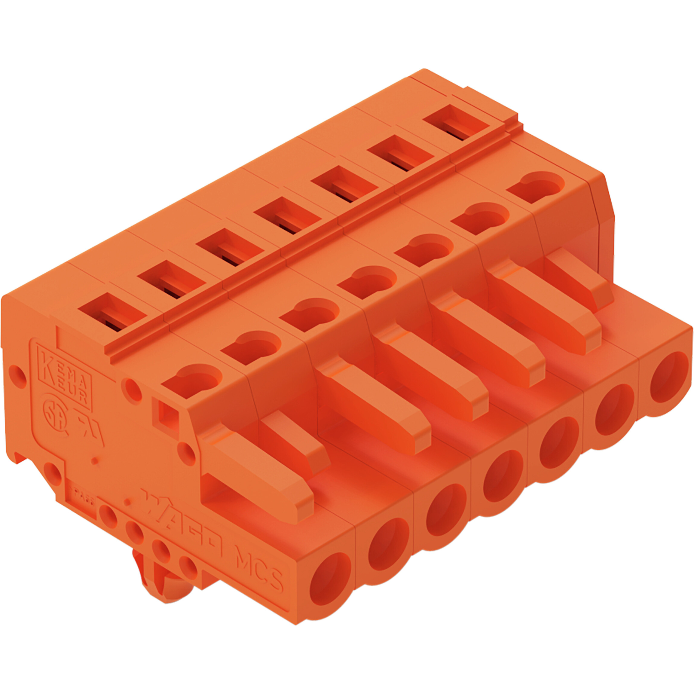 WAGO-231-307/008-000 Steckverbinder, Klemmenblöcke 1-Conductor Female Plug, Snap-in mounting feet, 2.5 mm2, Pin spacing 5.08 mm, 7-pole