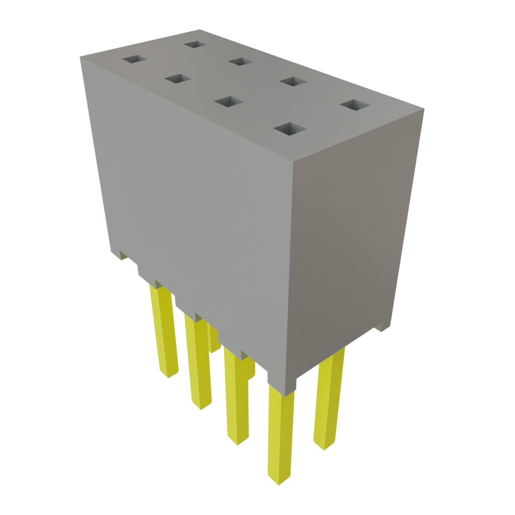 Samtec-SQT-104-03-L-D Steckverbinderleisten und Leiterplattenbuchsen Conn Socket Strip SKT 8 POS 2mm Solder ST Top Entry Thru-Hole Tube